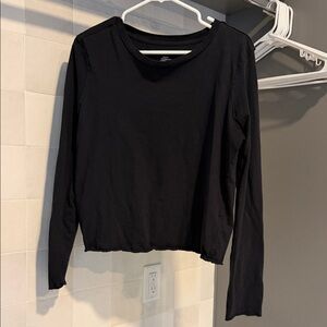 Anthropologie Black Long Sleeve Tee